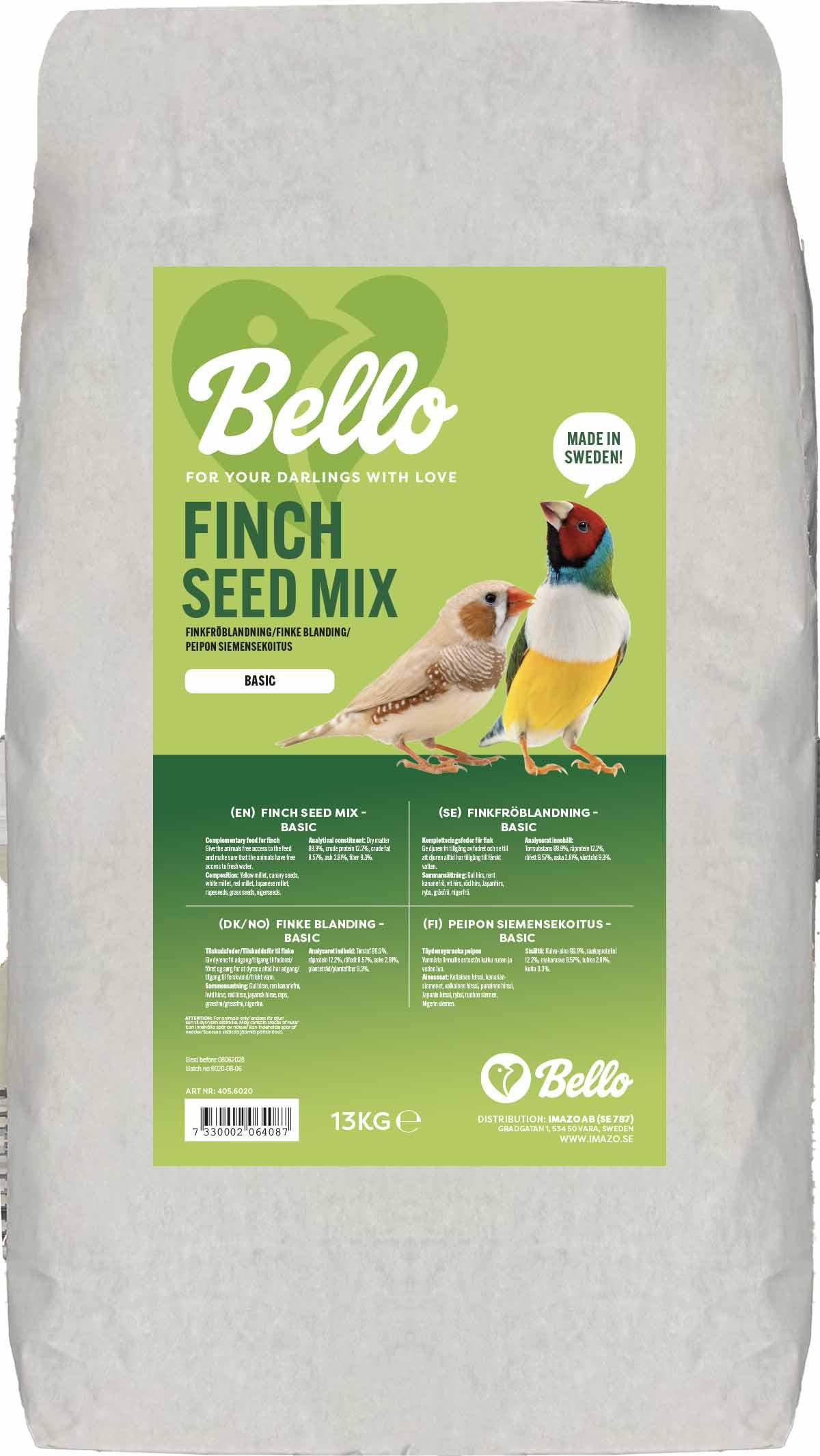 BELLO FINCH FRÖBLANDNING BASIC 13KG