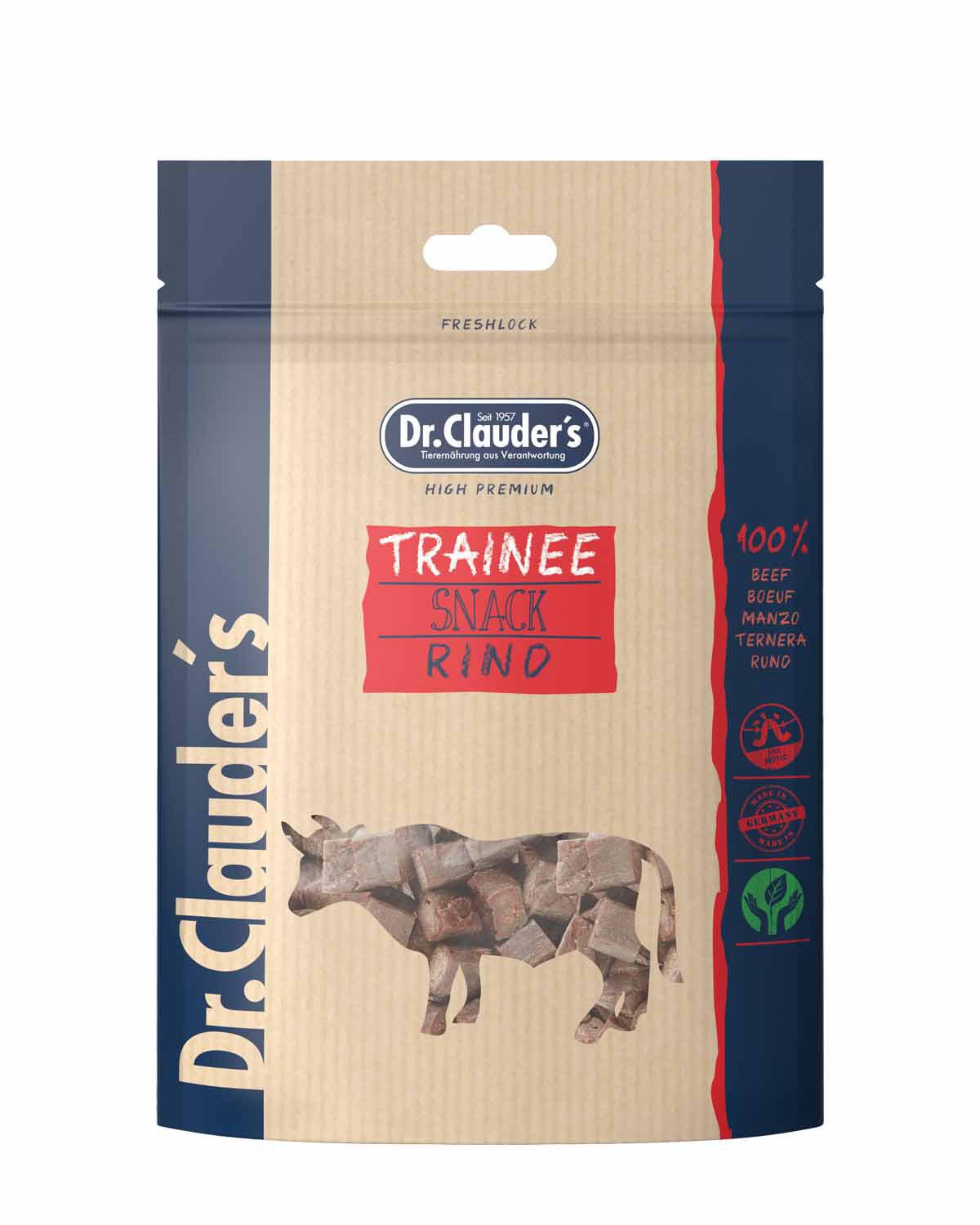 10 Pack - Dr. Clauder's Trainee Medium træningsgodbidder med okse 80g
