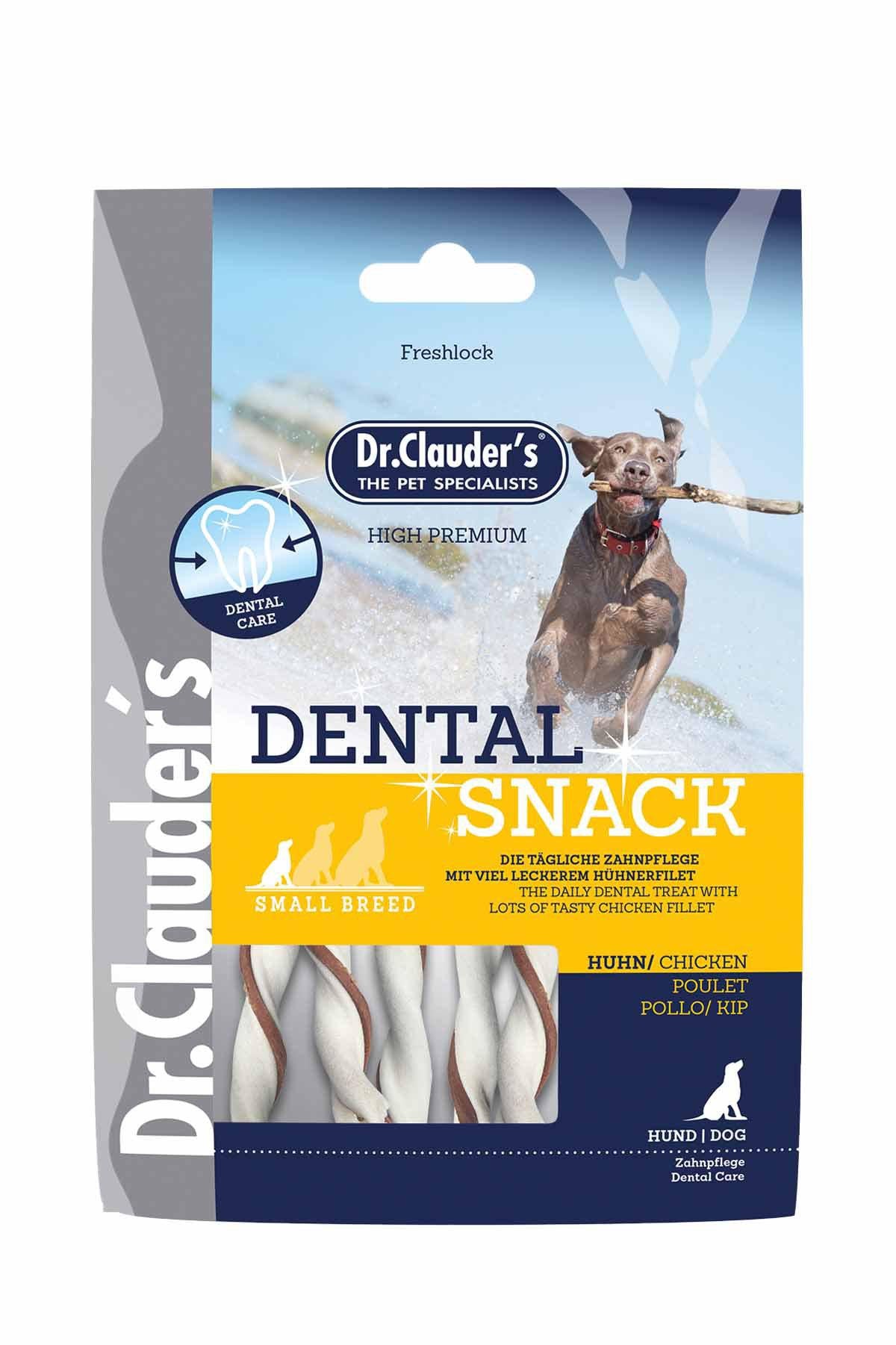 10 Pack - Dr. Clauder's Dental tyggeben med kylling til tandrens Small 80g